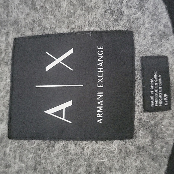 Armani Exchange Ombre Black /Gray Wool Pea Coat, Size S, Excellent Condition - Picture 7 of 15